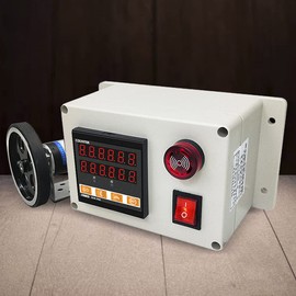 Fetcoi Digital Electronic Length Measure Rotary Encoder Wheel Roll Counter 110V 300ppr