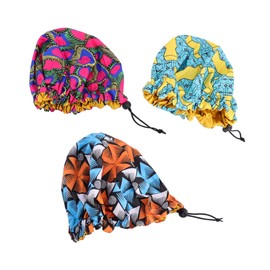 minkissy Elastic Sleep Cap for Kids 3 Pack Satin Wide Rim for Hair Protection and Comfortable Sleep