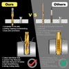 DARTOTEK 6 Pieces Metric Tap Drill Bit Titanium Coated Tap