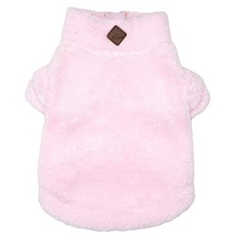 The Worthy Dog Solid Fleece Quarter Zip Pullover, Warm Pullover Fleece Dog Sweater, Winter Dog Clothes - XS, Pink