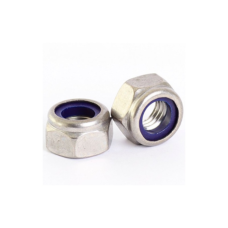 Bolt Base 6mm A2 Stainless Steel Nylon Insert Nyloc Nylock