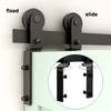 CCJH 4FT/48'' Bi-Folding Barn Door Hardware Sliding Track kit for