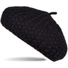 styleBREAKER 04024201 Women's Fine Knit Beret Hat with Braided Pattern