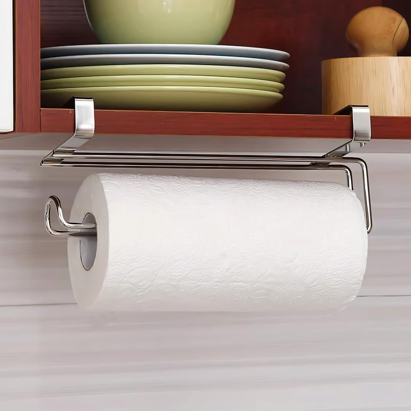 2 Pcs Stainless Steel Paper Towel Holders, Kitchen Roll Paper