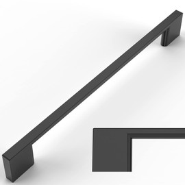 Amerdeco 10 Pack Matte Black Cabinet Pulls 7.5 Inch(192MM) Hole Centers Kitchen Cabinet Handles Cabinet Hardware Kitchen Handles for Cabinets Cupboard Handles Drawer Pulls AM008…