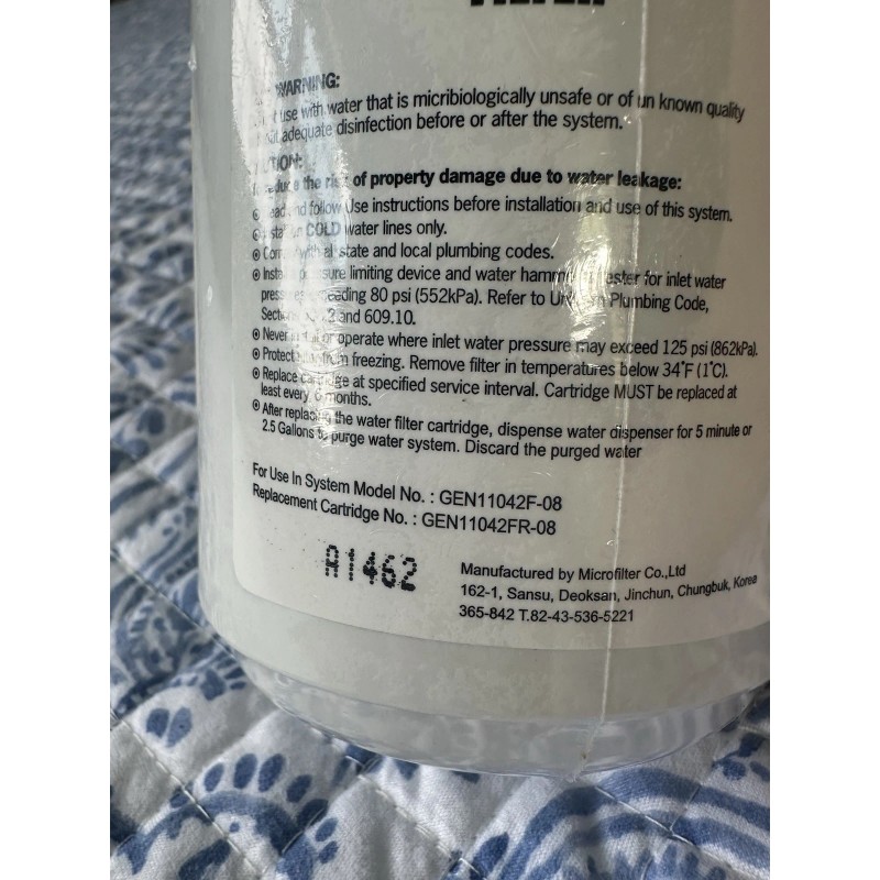 Kenmore Water & Ice Replacement Filter GEN11042FR-08 NEW SEALED