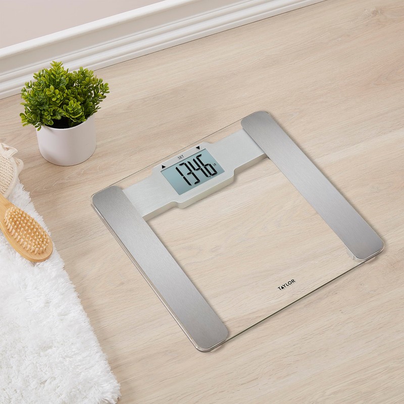 Taylor Digital Glass Body Composition Scale, Bathroom Scale for Weight,