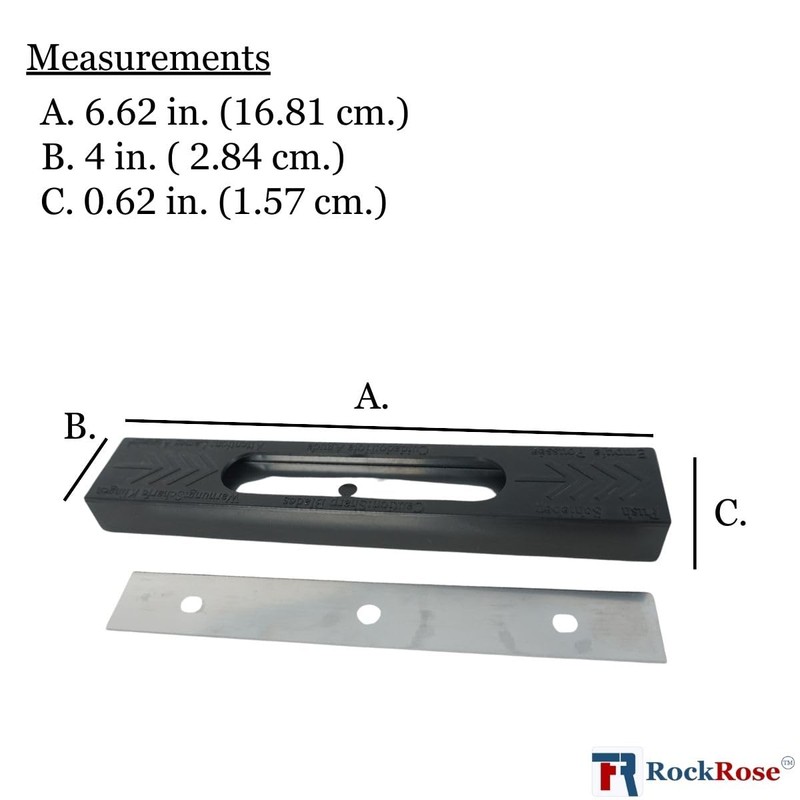 6'' Double-Edged Stainless Steel Blade, Replacement Blades for Scrapers, Heavy-Duty,