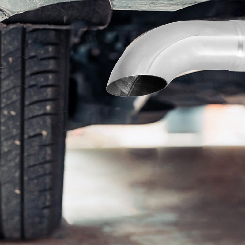 SVULK 2.75 Inch Inlet Turn Down Exhaust Tip, 2.75" ID,