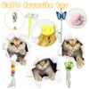 Interactive Cat Feather Toys 6Pcs with Interactive Wand & Hanging