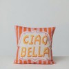 Creative Co-Op, Multicolor Ciao Bella Cotton and Linen Printed Pillow