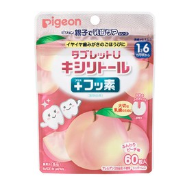 Pigeon Tablet U Xylitol + Fluorine, Fluffy Peach Flavor, 60 Pieces, 60 Tablets