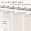 Cream 96 Inch Shower Curtain Linen Extra Long Shower Curtains