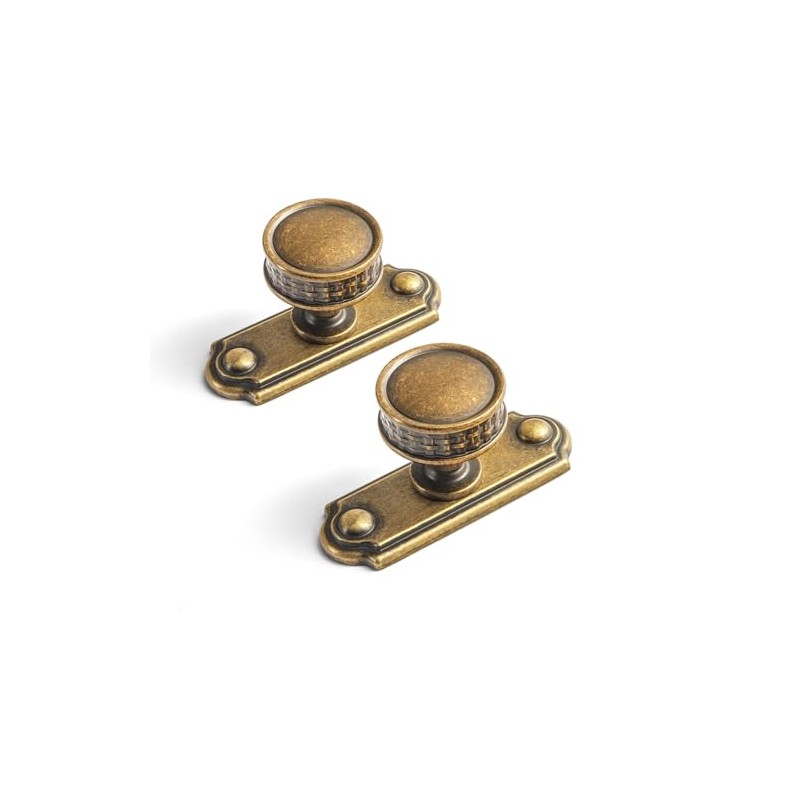 Goo-Ki Cabinet Drawer Knobs with Backplate/Base Plate Zinc Alloy Hardware