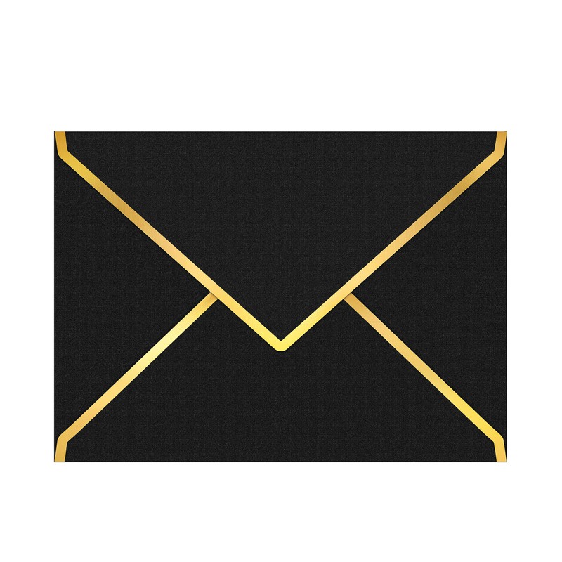 AVERZELLA 100 Pack 5x7 A7 Envelopes for Invitations, Black and