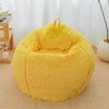 Yellow Bean Bag Chair Covers - Comfy Plush Fluffy, Anti-Slip,