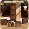 WINWY 7.87" Narrow Nightstand Set of 2, Fluted Slim Bedside
