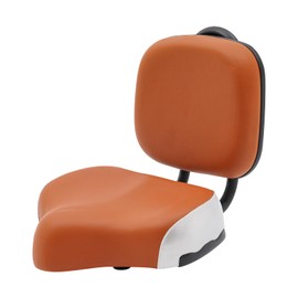 YIYIBYUS Bike Seat with Backrest,Extra Wide Bicycle Tricycle Saddle Seat, Adjustable Oversized Comfort Exercise Bike Seat with Back Support, Bicycle Tricycle Saddle Seat Replacement (Brown)