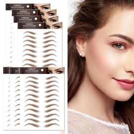 7 Sheets Eyebrow Tattoo,Eyebrow Tattoo Sticker Waterproof 4D Hair-Like Temporary Eyebrows,Nature False Eyebrows Peel Off Brows for Eyebrow Grooming Shaping (Brown)