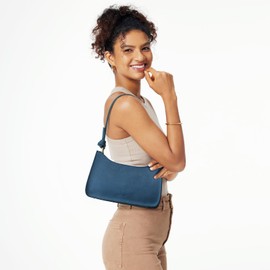 S-ZONE Leather Shoulder Bags for Women Small Shoulder Purse Handbags Clutch Hobo Bag Cute Purses