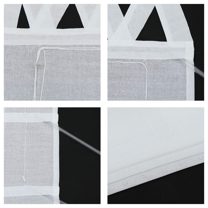 Joyswahl Mila Roman Blind Semi-Transparent Plain Colour with Loops Window