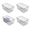 Y.Z.Bros 16inch Freezer Wire Storage Organizer Baskets, Household Refrigerator Bin