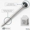 40mm Poly Top Pins / Nails (Pack of 250) Stainless