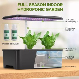 MUFGA Herb Garden Hydroponics Growing System - MUFGA 12 Pods Indoor Gardening Syste...