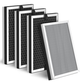 JF260 Replacement Filter Compatible with JF260 Air Purifier, 3-in-1 Pre-Filter, HEPA, Activated Carbon Filtration System - 4 Pack