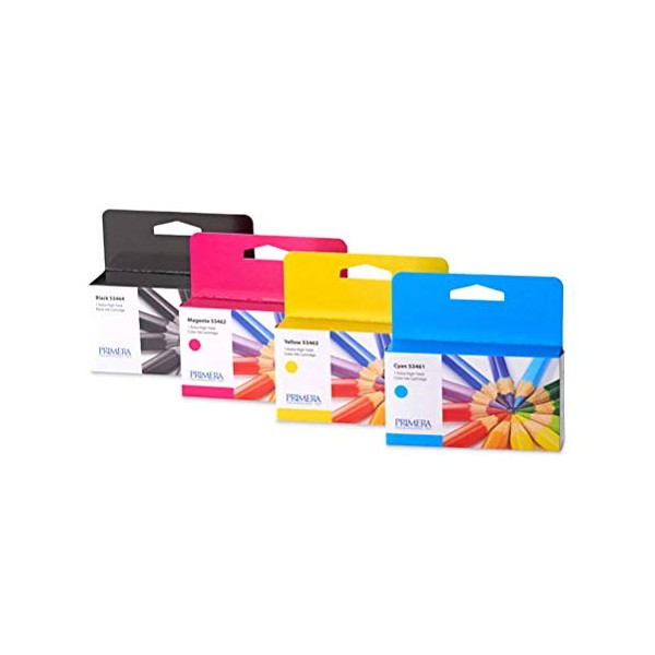 Primera 53465 High Yield Cyan Magenta Yellow Ink Cartridge 4-Pack
