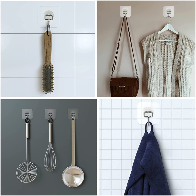 Large Hooks for Hanging Heavy-Duty 44Ib(Max) 10 Packs, Wall Hangers