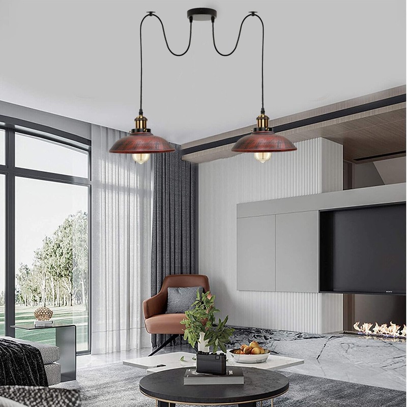 Retro Ceiling Light Pendant Light Metal Lampshade Modern Industrial Vintage