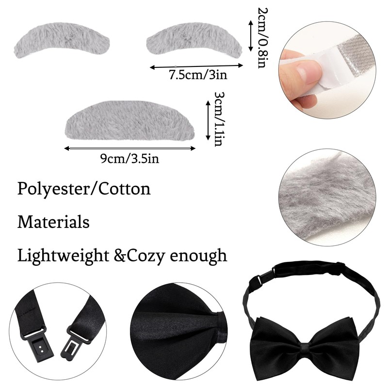 Gvhntk 1920s Mens Gangsters Costume Set Old Man Costume Accessories