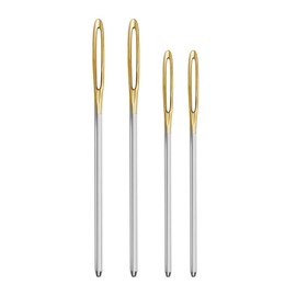 4 Pieces Blunt Needles Steel Large-Eye,Eye Sewing Needles,Yarn Knitting Needles Sewing Needles fit for Tapestry Darning or DIY Crafting