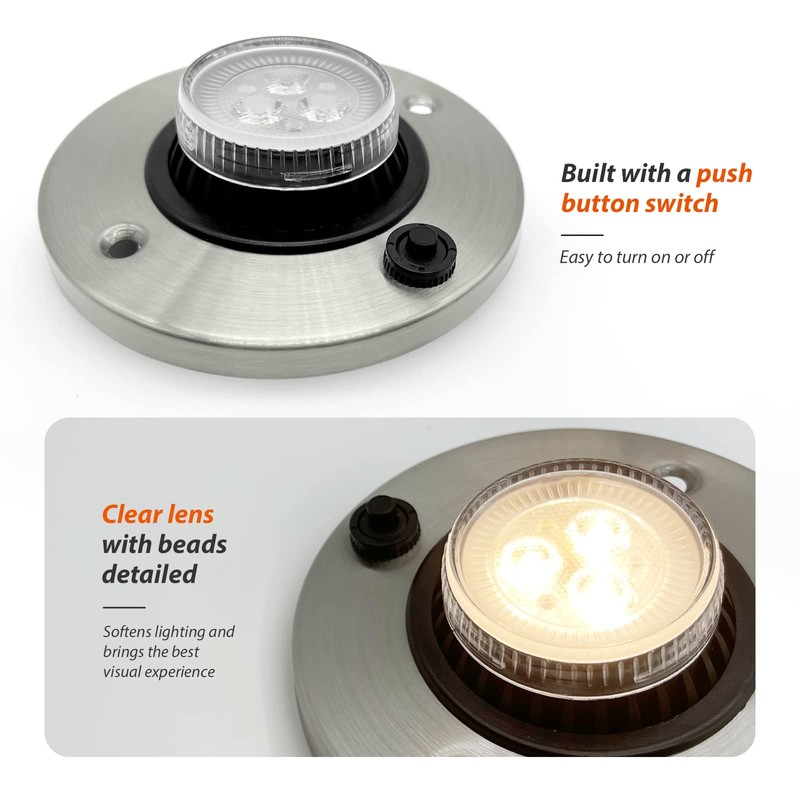Dream lighting 12v Light Fixtures with Switch 2w LED Recessed