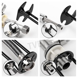 Sink Wrench, Faucet Tool, Sink Wrench, Tool, Nut Tightening Tool, Sink Wrench Faucet Tool, 4 Prong Hex Wrench Plumbing, Faucet Repair Wrench, Wrench Portable Sink, Faucet Spanner, Wrench Lock Nut,