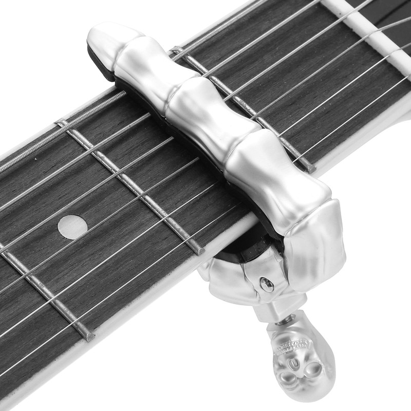 Guitar Capo Ballad Zinc Alloy Silicone Diacritics Skull Musical Instrument