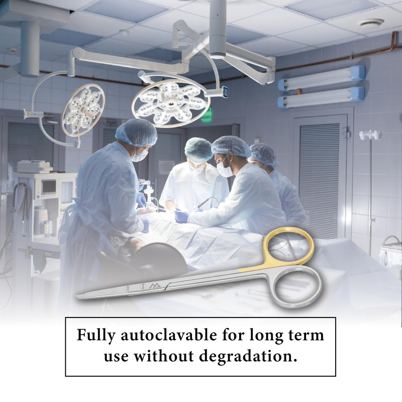 Premium Quality Suture Scissors with Extra Fine Sgarpness (13 CM)