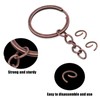Chuyau 20Pcs Keychain Key Ring with Chain Bulk Split Key