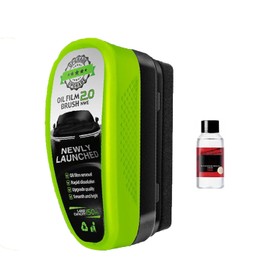 XAUKEU 1Set Automotive Oil Film Cleaning Brush 2025, Oil Film Cleaning Brush for car Windows, car Window Oil Film Remover with Cleaning Fluid (1Set)