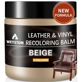 Leather Recoloring Balm - Beige Leather Repair Kit for Furniture, Dye, Recolor, Renew, Repair & Restore Aged, Faded, Cracked, Peeling and Scuffed