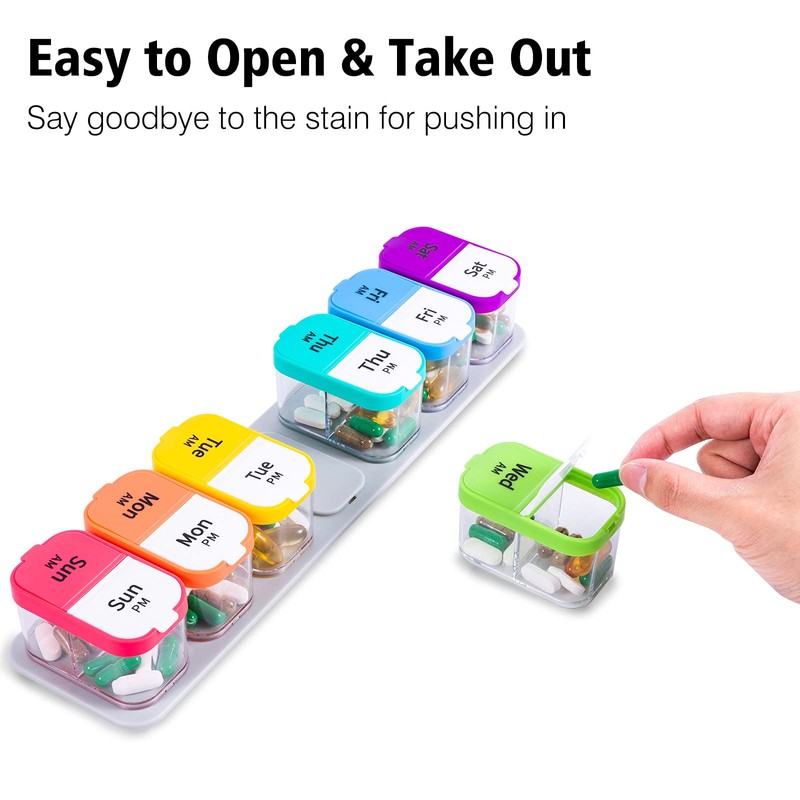 Daviky Extra Large Pill Organizer 7 Day, Smart XL Pill