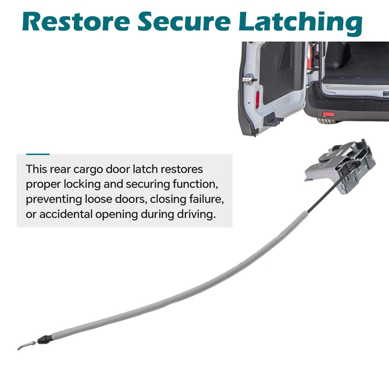 Rear Door Lower Latch Lock with Release Control Cable Assembly