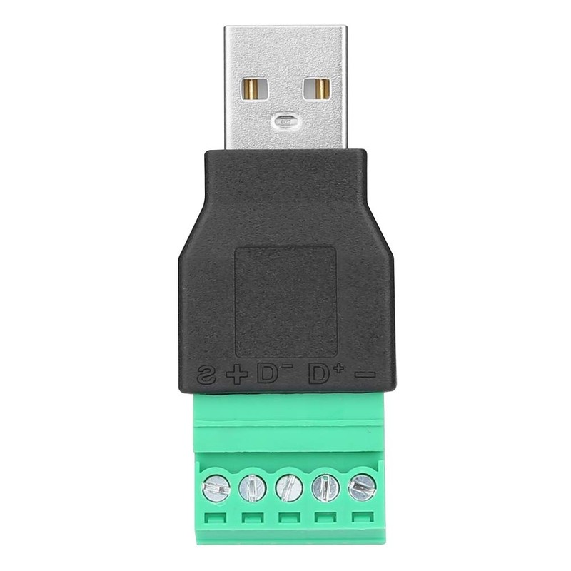 Conector de Terminal de 2 PCS, Conector Macho USB a
