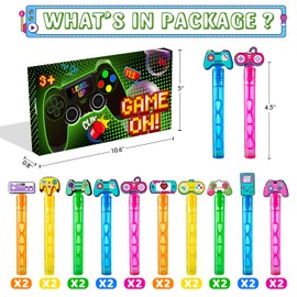 Video Game Party Favors,20 Pcs Bubble Wands for Kids,Cute Bubble Wand for Birthday Party Supplies Classroom Prizes Goodie Bag Stuffers Gifts