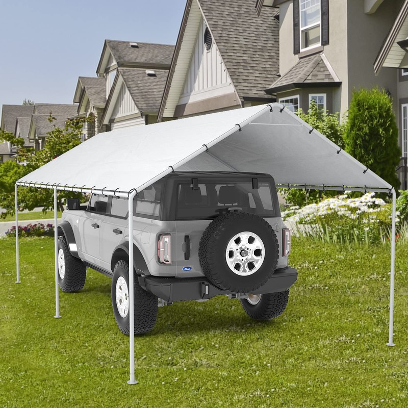 10 x 20 Ft Carport Replacement Canopy Cover Garage Top