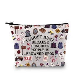 PYOUL Ghosts Hunting Gift I Ghost Hunt Makeup Bag Ghost Hunter Cosmetic Bag Paranormal Investigator Gift (I Ghost Hunt B)