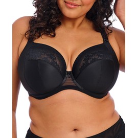 Elomi Women's Nerina Underwire Plunge Bra, Stretch Comfort, Black, 32G