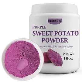 ULTHMOK Polvo De Camote Morado Premium 1Lb/454G, Colorante Alimenticio Morado Natural, Sin Aditivos Y Sin Gluten.