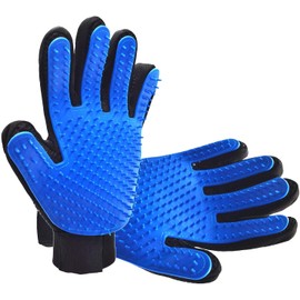 KAMINE Guantes removedores de Pelo para Mascota (2 Guantes) Perfecto para Perros Gatos Caballos/Guantes de Aseo y Masaje para Mascota Cepillo para retirar Pelo (Incluye 2 Piezas) (Par)